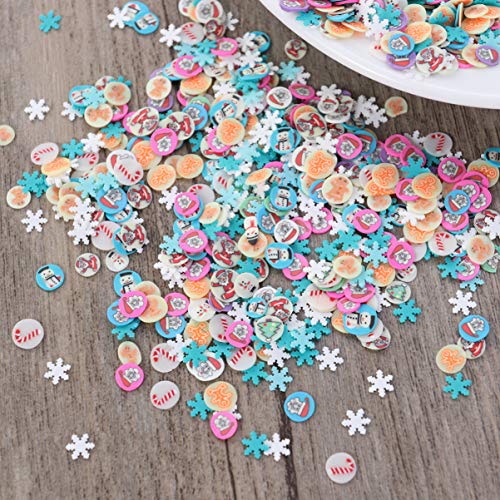 Minkissy 3000Pcs Christmas 3D Nail Art Polymer Clay Slices Snowflakes Santa Claus Elk Nail Art Tips Decoration Nails Stickers For Sticking To Slime And Nail Art #TOP2