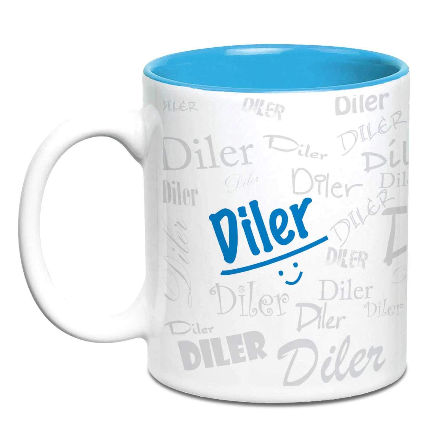 Hot Muggs Me Graffiti Mug - Diler Personalised Name Ceramic, 315ml, 1 Unit