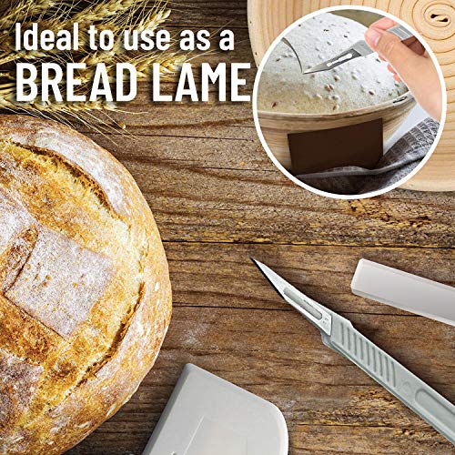 Disposable-Scalpel-Blades-with-Metal-Handle-Dermaplaning-Tool-for-Face-Professional-Scalpel-Knife-for-Mycology-dermaplaning-Blades-Surgical-scalpels-Non-Slip-Reusable-Scalpel-Handle