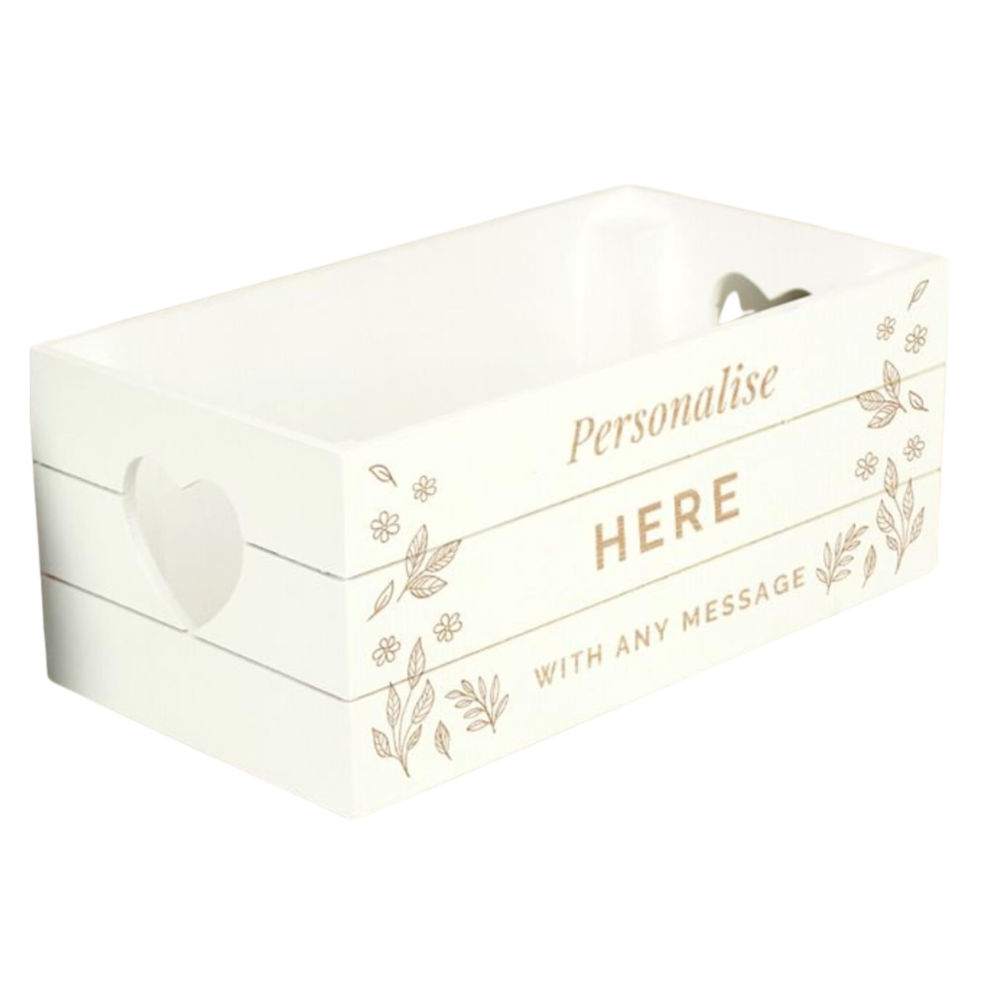 Caleli Gifts White Personalised Wooden Crate