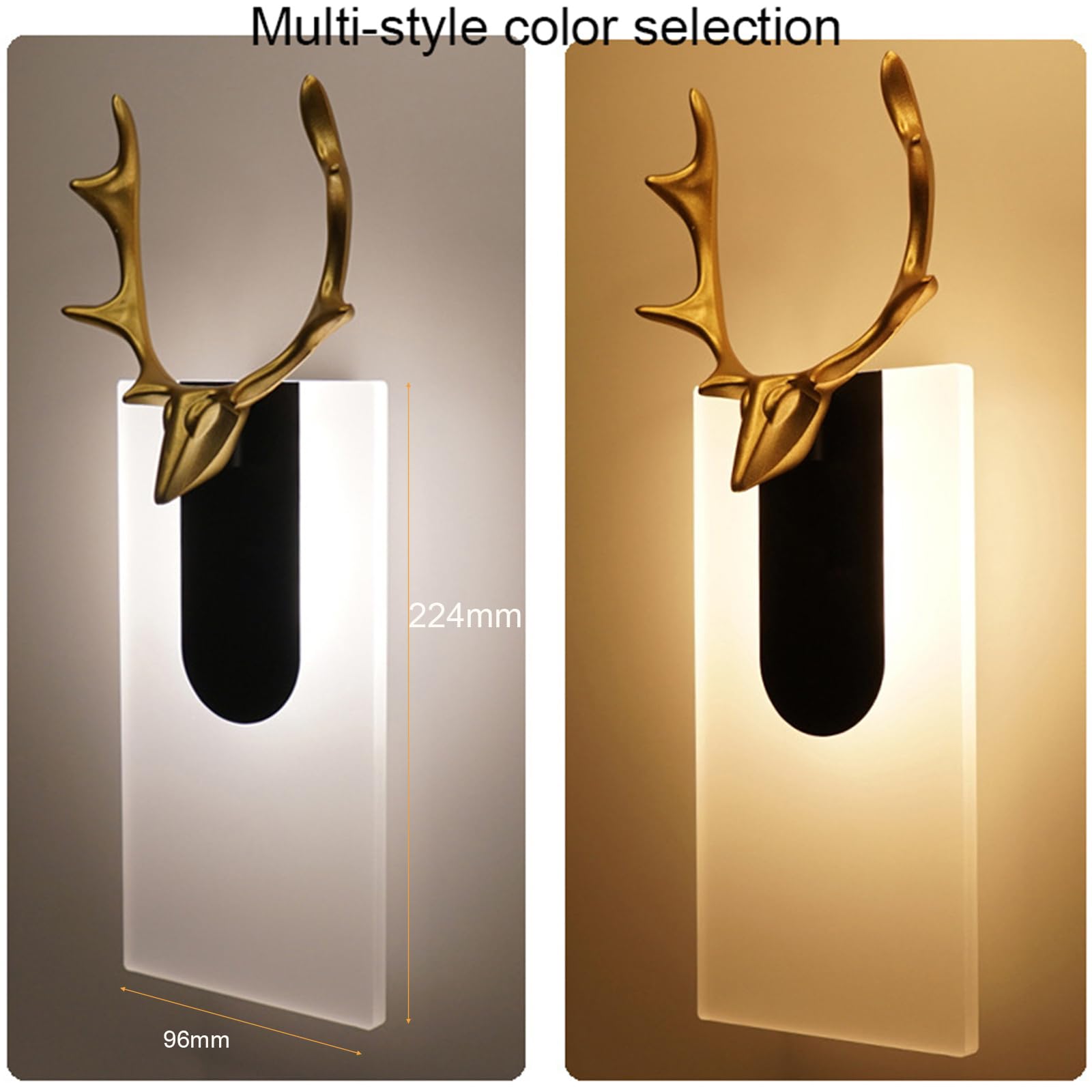 Applique con Interruttore Touch LED per Interni con Interruttore a Batteria Ricaricabile Tramite USB, Montaggio a Parete, Comodino (Luce Bianca, Quadrata)