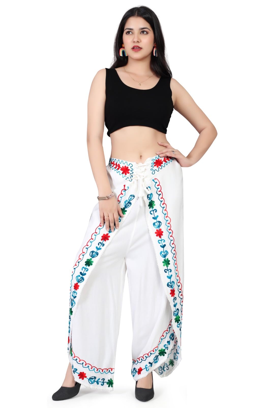 Lalaji Garments Stylish Regular Fit Relaxed Yoga Fitness Dhoti Pyjama Pants Salwar Bottom Wear, Boho Yoga Harem for Girls/Womens/Ladies Free Size-picture-37