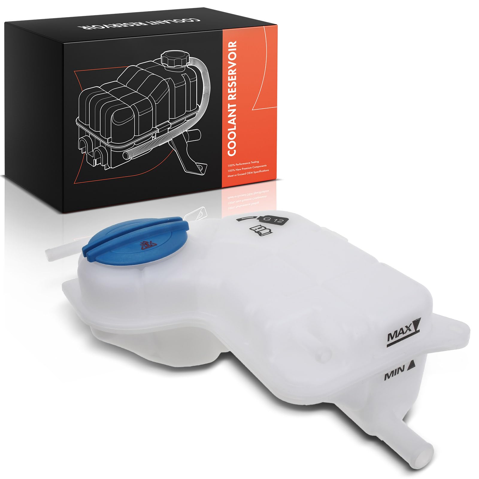 Frankberg Expansion Tank Coolant Compatible with A4 8E2 8EC 8H7 8HE B6 B7 A4 Avant 8E5 B6 8ED B7 1.9L-3.0L 2000-2008 8E0121321