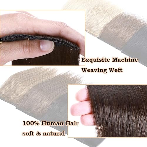 Miniatura 4 de Pieza de cabello humano Remy con clip, horquilla invisible para mujeres con cabello delgado, parche calvo de 4 pulgadas, cojín de cabello lacio real