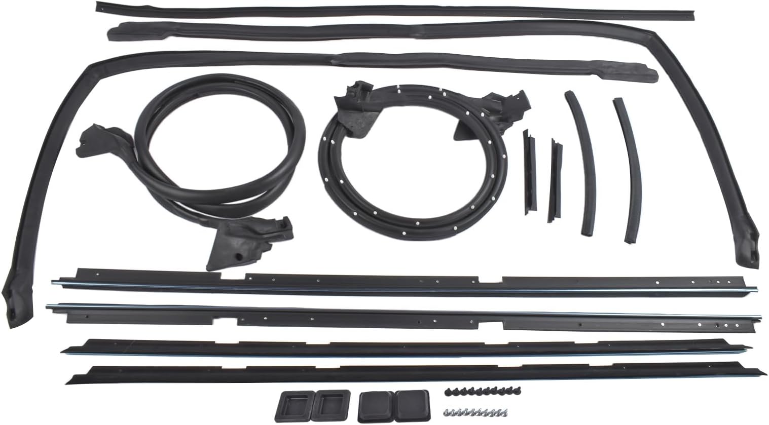 17 Pcs Door Tailgate Weatherstripping Seal Kit Replacement for Chevy El Camino GMC Caballero Pickup 2-Door 1978-1987 2135478