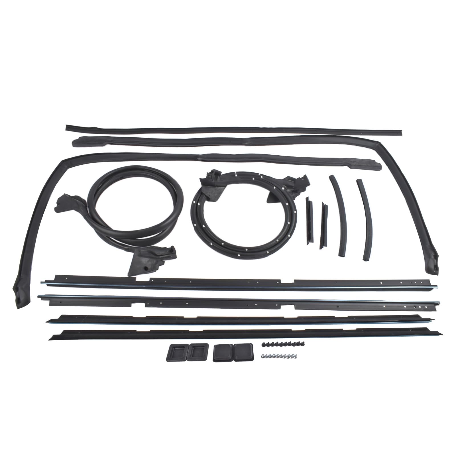 Woosphy 17 Pcs Door Tailgate Weatherstripping Seal Kit Replacement for Chevy El Camino GMC Caballero Pickup 2-Door 1978-1987 2135478