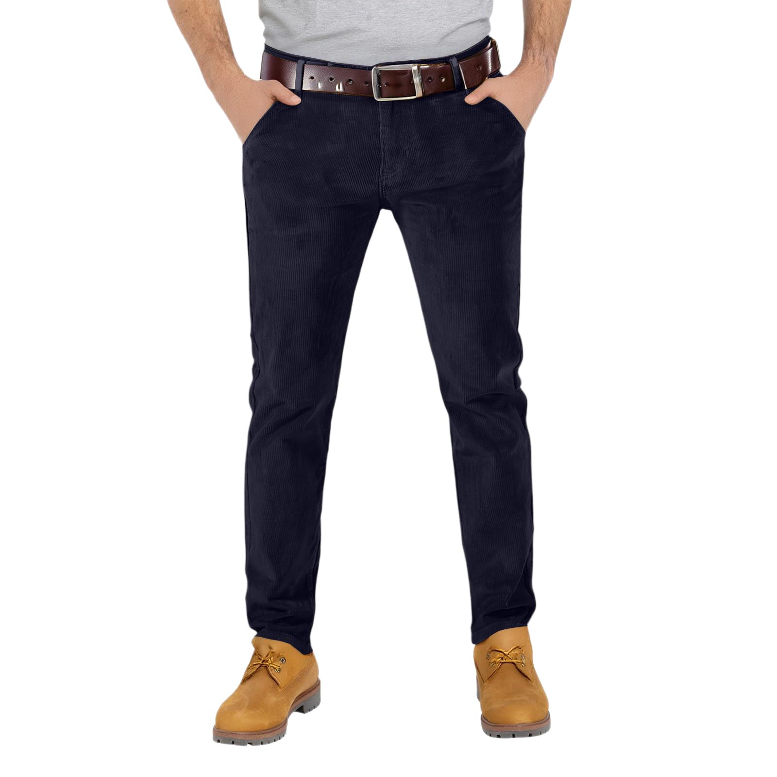 Cordhose Herren Stretch Winterhose Gefüttert Freizeithose Lang Hosen Gerades Bein Chino Hose Regular Fit Fleecehose Warm Herrenhosen Bequem Männer Arbeitshosen Business Casual Trousers for Men