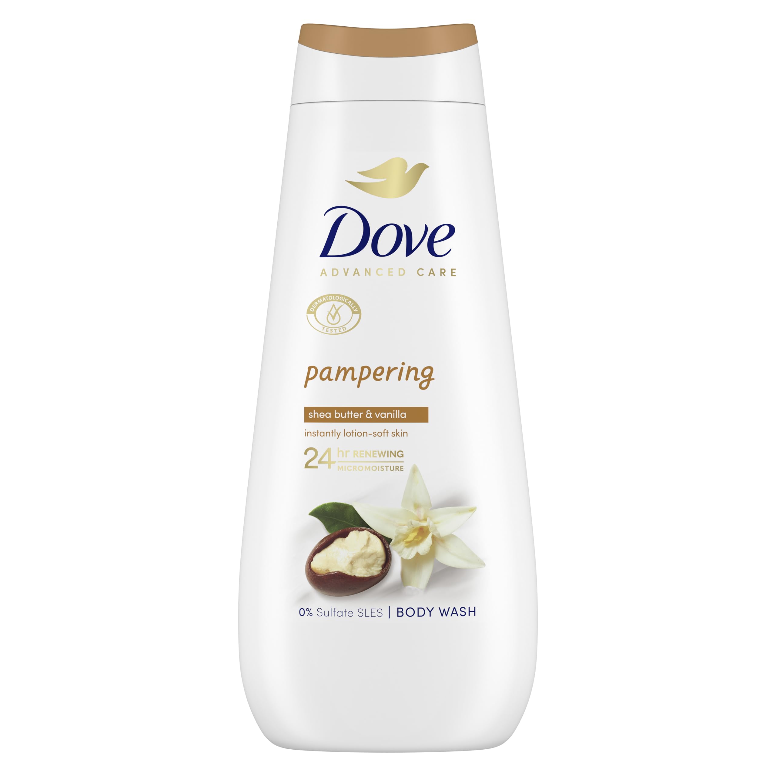 Dove Advanced Care Body Wash Pampering 24Hrs Renewing Micromoisture 400ml, 3pk