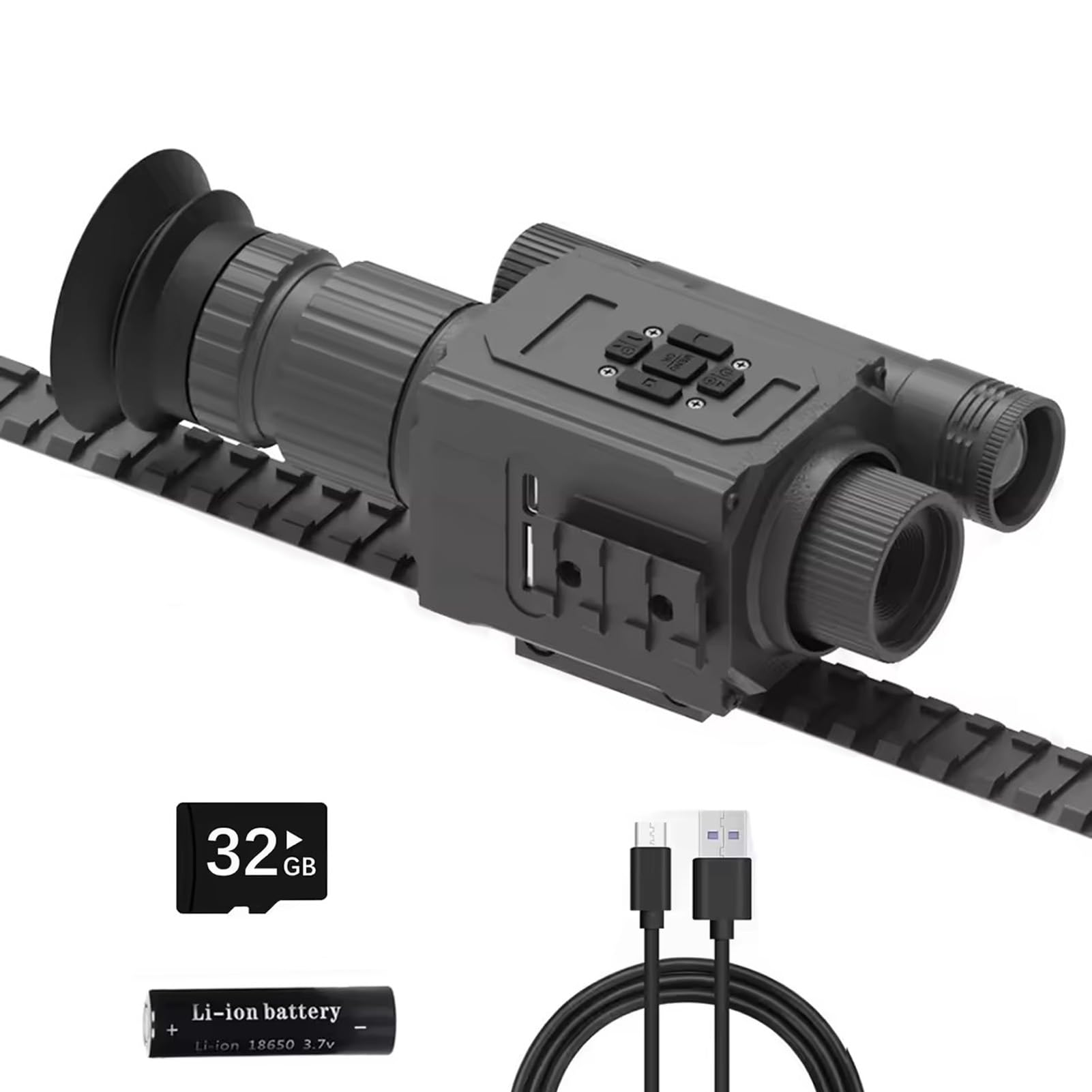 Lunette de Vision Nocturne numérique NK008 pour la Chasse, Lunette de visée Infrarouge HD 1080p, caméra monoculaire, Zoom numérique x5, Illuminateur Infrarouge 850° intégré