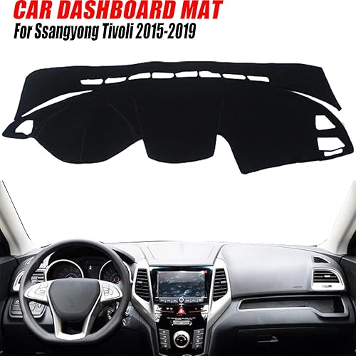 Miniatura 2 de Tapete de cubierta para tablero de salpicadero compatible con SsangYong Tivoli 2015-2019 con volante a la izquierda