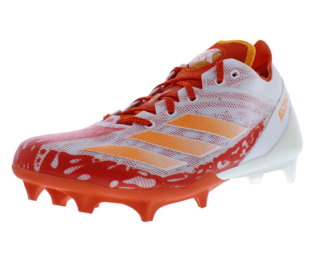 adidas Adizero Electric Mens Shoes Size 8, Color: Footwear White/Collegiate Orange/Footwear White-Multi-Colored