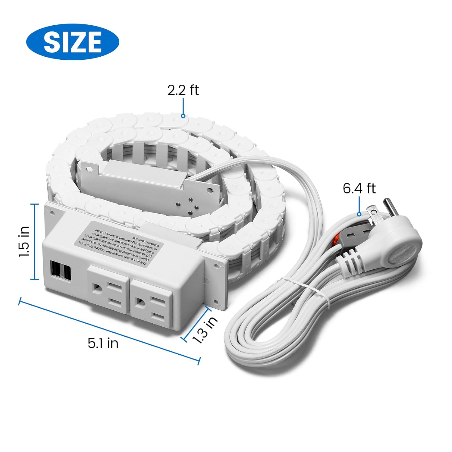 Briidea Drawer Outlet Kit with Two 15Amp AC Outlets & Two USB-A Ports, a Necessary Storage Assistant for Bathroom, Bedroom, Kitchen