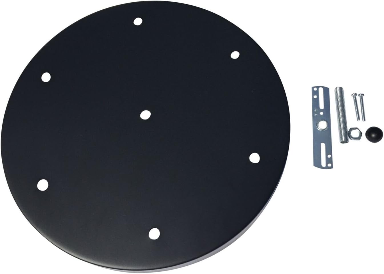 Multi Port Canopy for Chandelier Lighting, 12" Diameter, 6 Hole Canopy Kit by Industrial Rewind (Black)