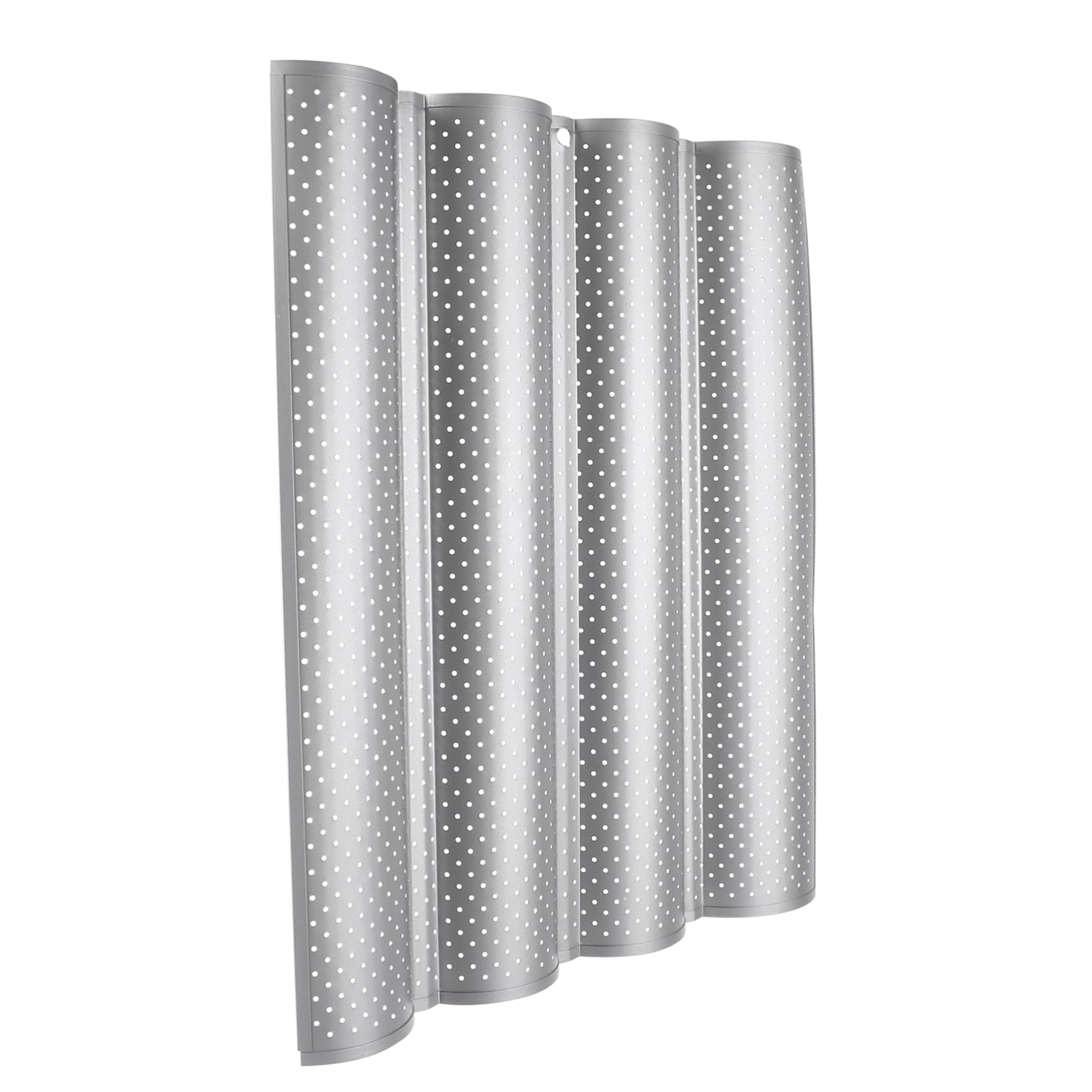 COLLBATH Baking Silver Bread Stick Wave Baking Tray for Home Cake Shop Non-stick French Bread Pan for Homemade Easy to Clean and Design