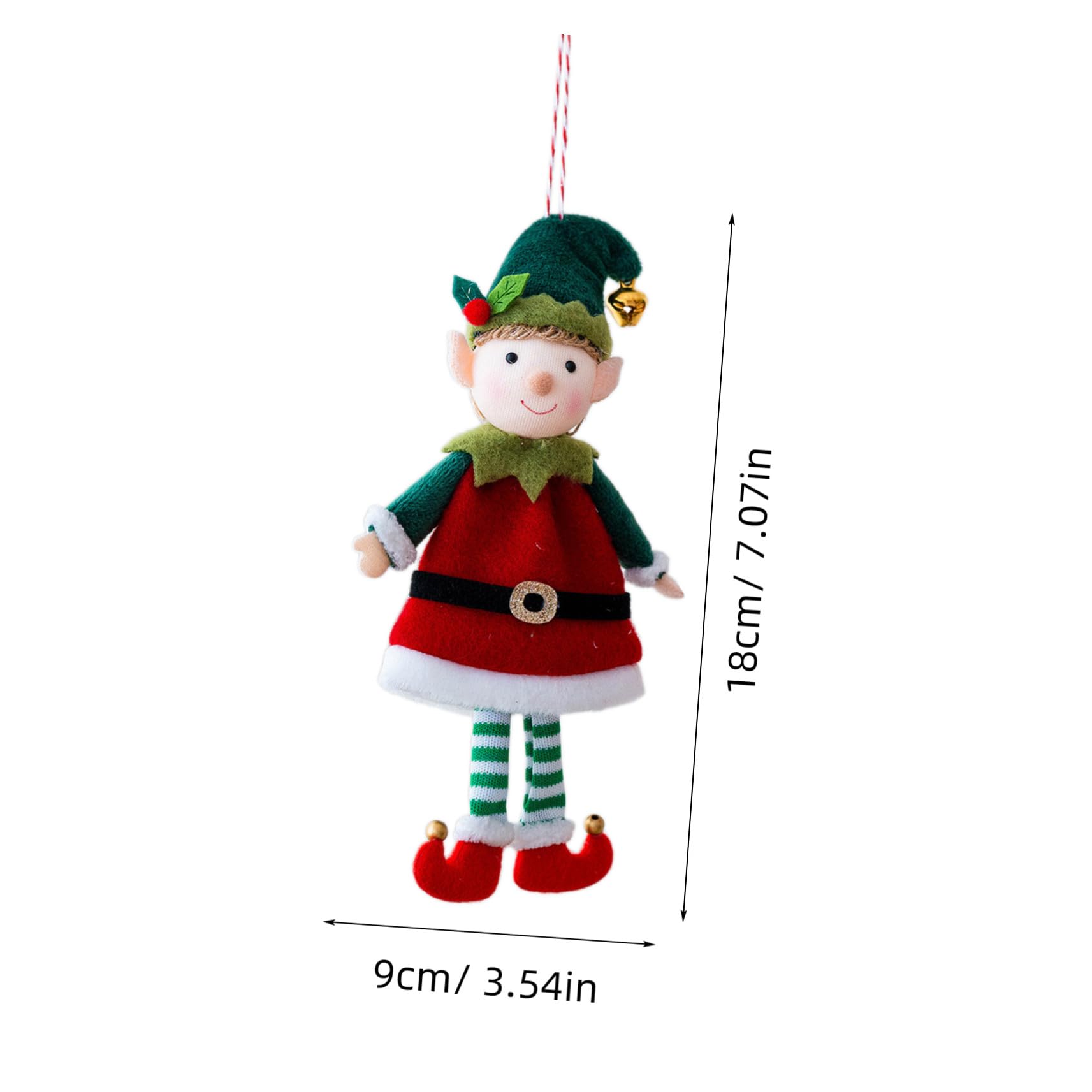 ABOOFAN 2pièces Couple de Peluches Elfes Décoratives Douces Noël pour Sapin et Fêtes Hiver Lot de Figurines Peluche