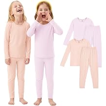 PurComfy SuperSoft Toddler Pajama Set, 4-Piece Bamboo Viscose Snug-Fit Sleepwear for Boys Girls, Long Sleeve Toddler Clothes