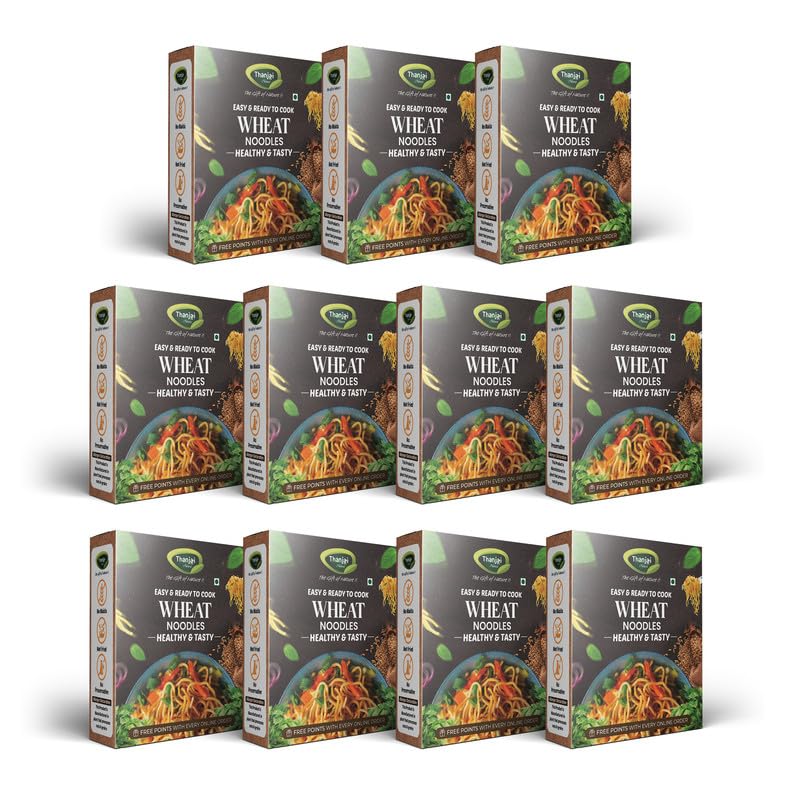 Image of Thanjai Natural Wheat Noodles 180 Grams X 11 (1980 Grams) of Homemade Natural Noodles( No Preservatives, No Chemicals, No Artificial Extract)
