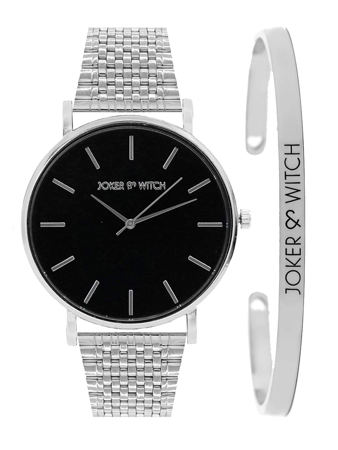 Joker & Witch Stainless Steel Silver Bling Watch Bracelet Stack For Women 20 mm (B08T9BWWQK) Amazon Price History, Amazon Price Tracker