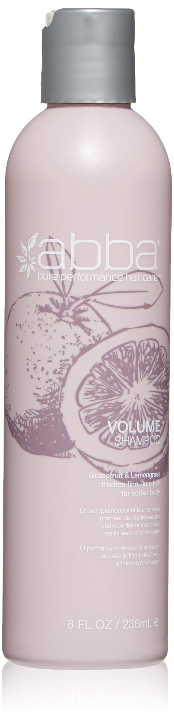 ABBAPure Volume Shampoo - Revives & Boosts Hair Volume & Body - Grapefruit & Lemongrass, 8 fl oz
