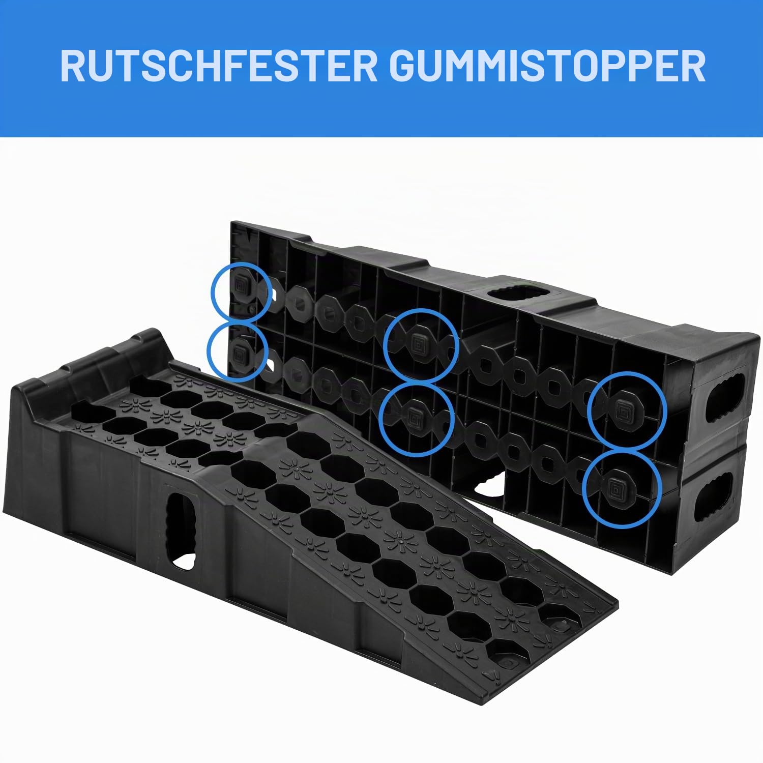 KATSU 2PCS Hochleistungsplastikgaragen-Werkstatt-Auto-Service-Rampen (Standard V2)