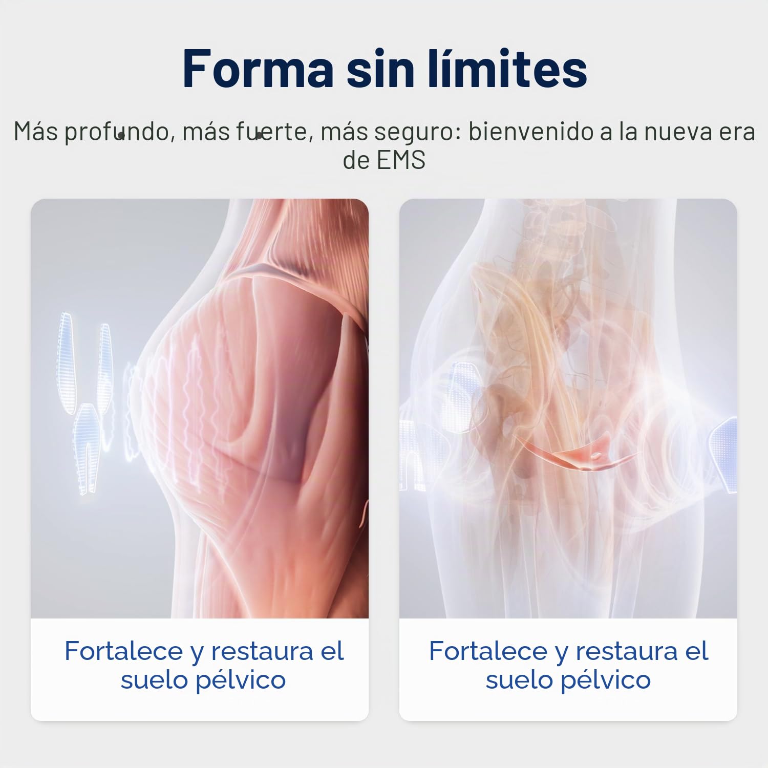 MEGELIN Pantalones cortos tonificadores EMS – Activación muscular profunda para restaurar la función de la cadera y la pelvis (para mujeres, uso en casa) – Resultados visibles en 2 a 4 semanas – Negro