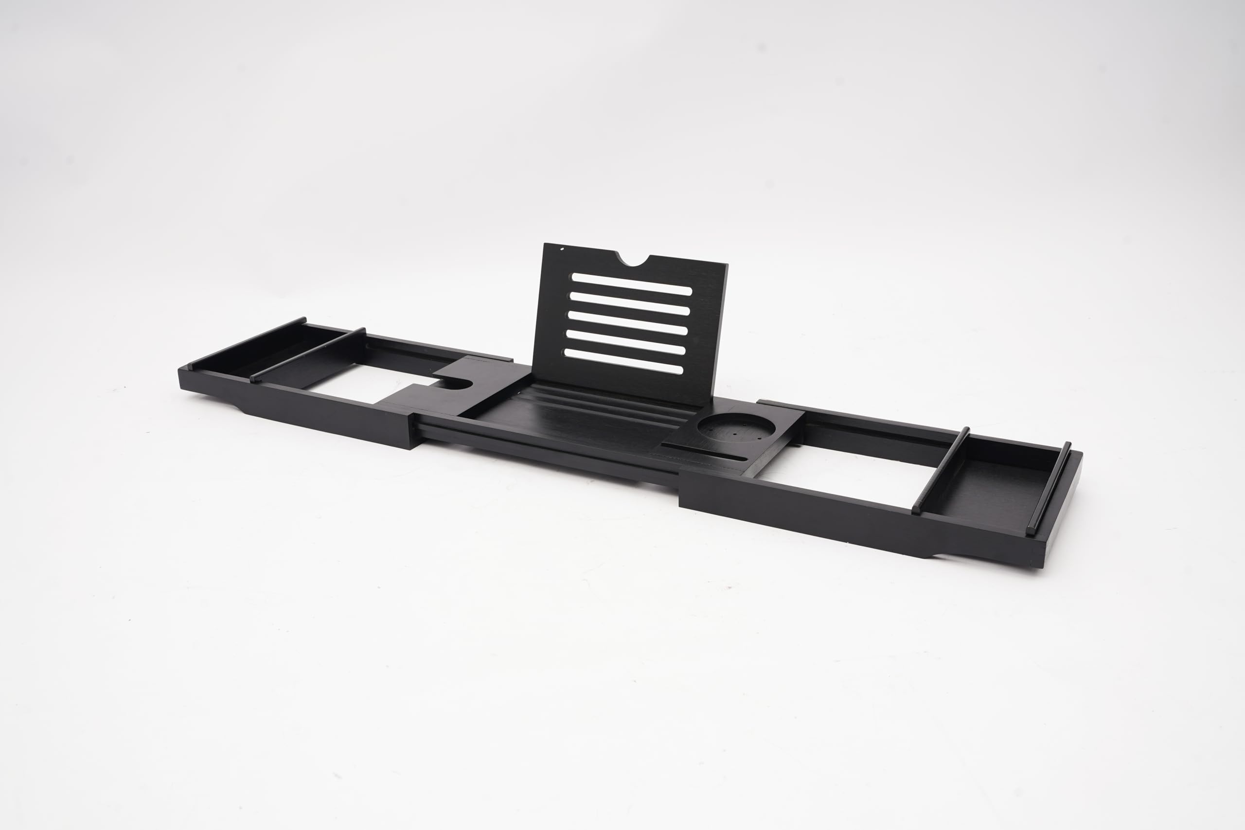 Bandeja extensible de bambú para bañera, 75-111 cm, capacidad de carga total: 5 – 10 kg aprox