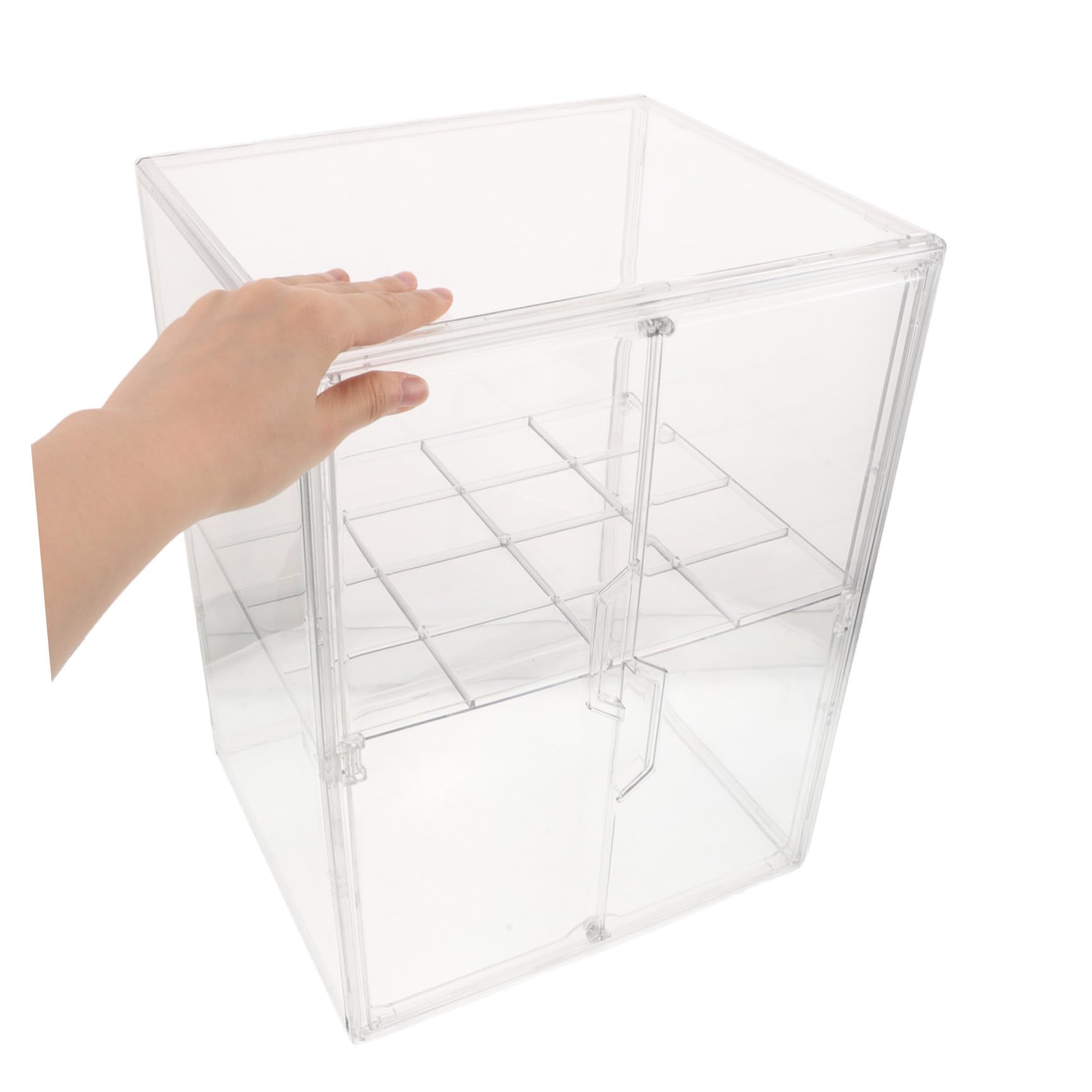 Healvian Babyflaschen Platzsparend aus Acryl Aufbewahrungsständer mit 2 Ebenen und Doppeltem Design für Schnuller Babynahrungsbehälter im Modernen Kinderzimmer oder Schrank