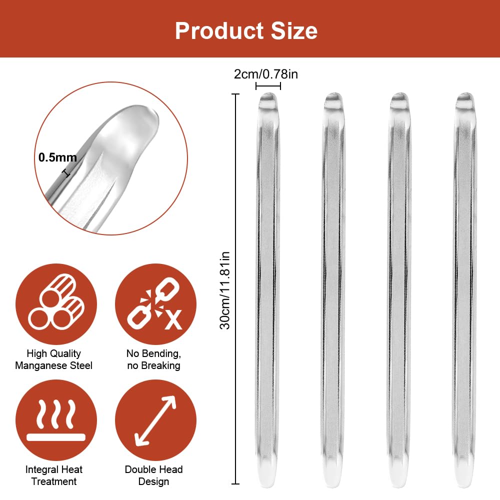 3 Leve Smontagomme Per Moto E Bici - 30cm Con Protezione Gomma, Per Pneumatici Auto E Scooter - Foto 14