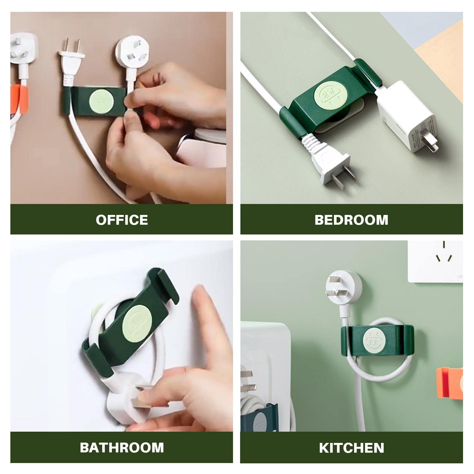 Clip magnetiche X-Protector 3 pezzi - Supporto per cavo di alta qualità - Organizer per caricabatterie autoadesivo, organizer per cavi da scrivania, organizer per cavi di piccole dimensioni