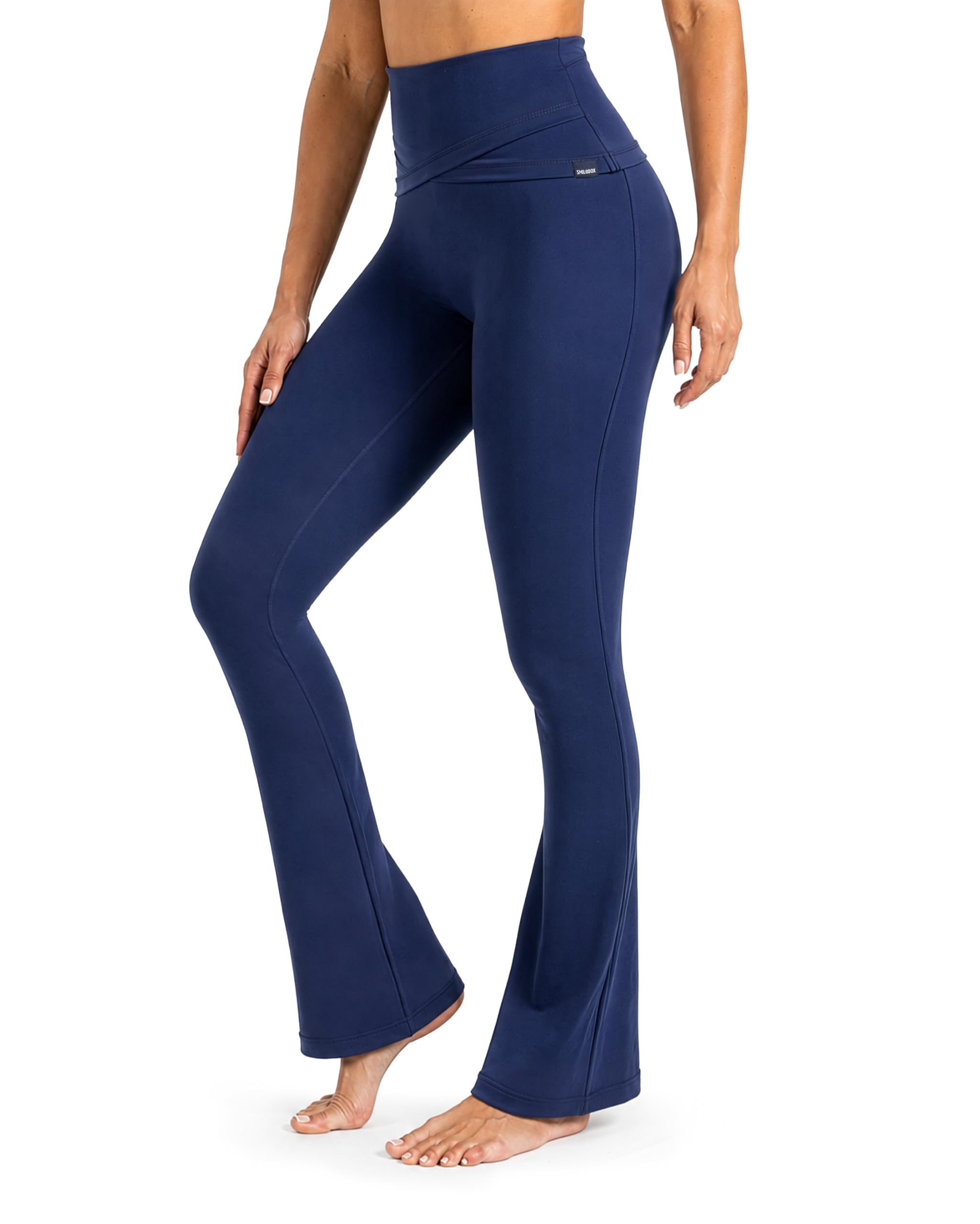 SMILODOX Schlaghose Damen Florea, Flared Sportleggings Slim Fit, Scrunch Booty Push Leggings, blickdichte Yogaleggings, Seamless Fitnessleggings, Stretch Hose für Gym, Workout, Laufen und Alltag