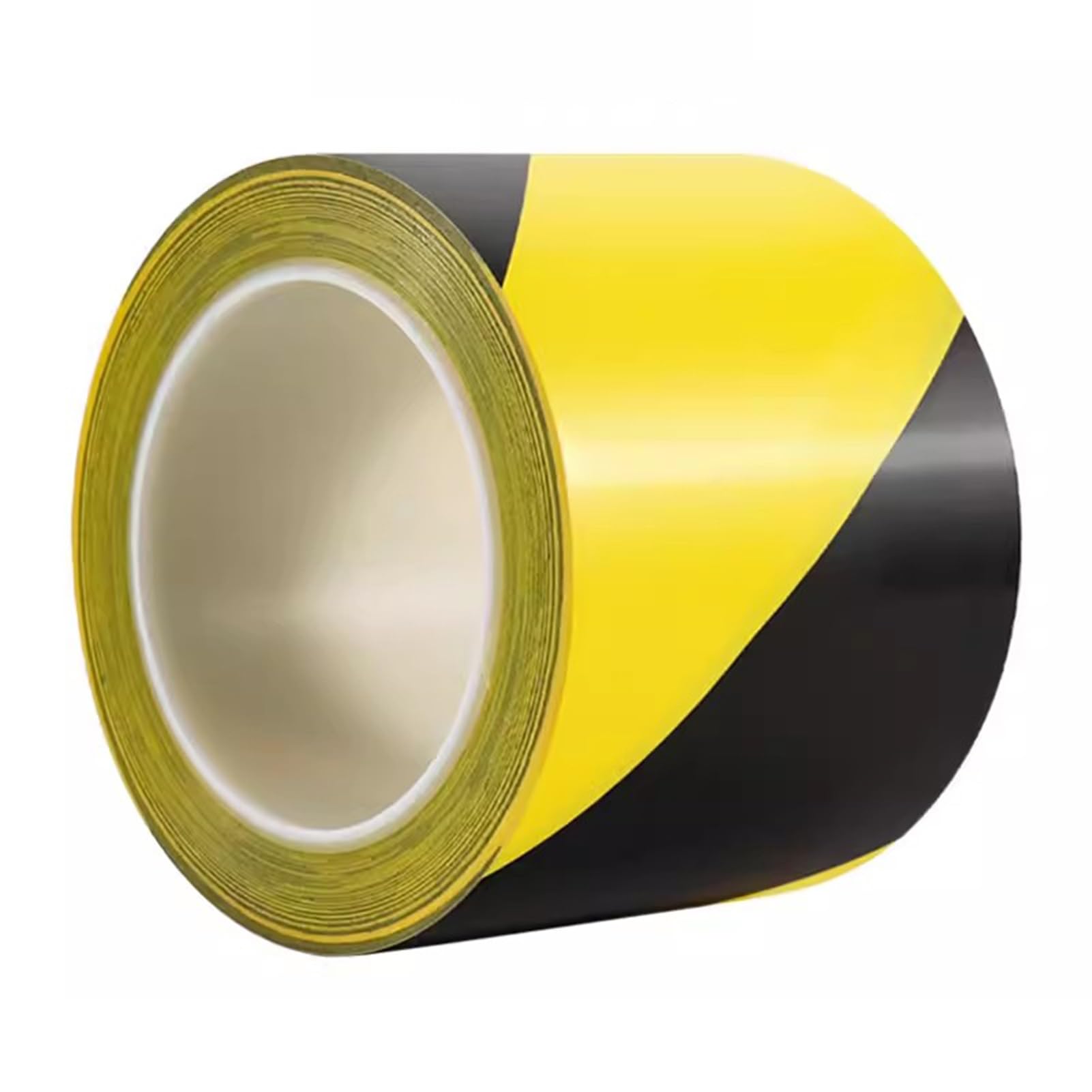 Dhaey 80Mm X 33M Safety Tape, Black/Yellow Warning Tape, Hazard Tape Adhesive, Waterproof Floor Marking Barrier Tape,