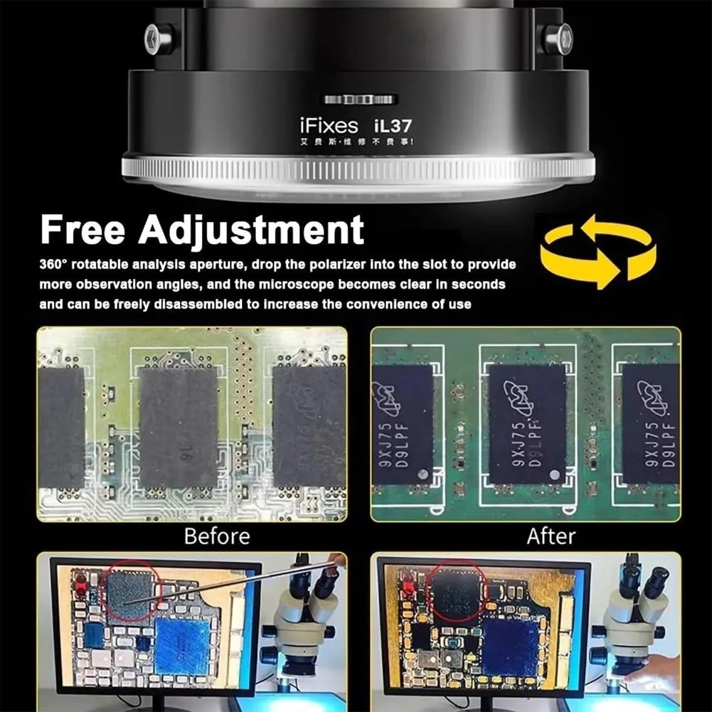 Labor-Illuminatoren Mikroskop für Telefon zum Löten Reparierter Polarisierter Ringlicht Ultra-Bright 96 LED-Lampen-Anti-Blend