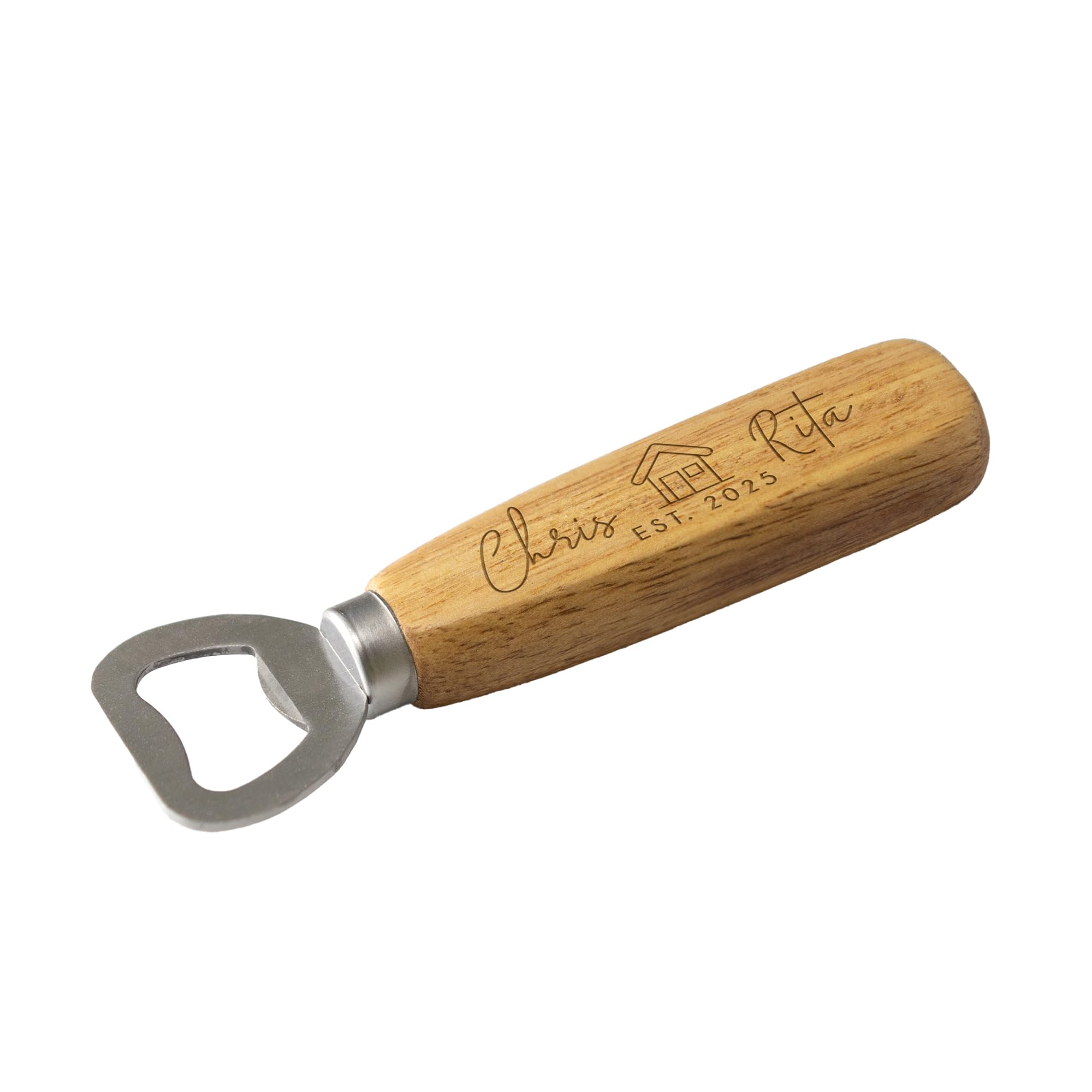 Personalised Bottle Opener House Warming Wooden Bottle Opener Laser Engraved UK Fathers Day, Birthday Christmas New Home