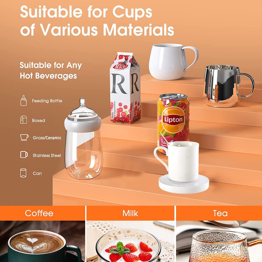 Automatische Uitschakeling Drankwarmer Koffieverwarmer Voor Op Het Bureau - 3 Temperatuurstanden (45°C/55°C/70°C), Automatische Uitschakeling, Zwart Koffiemok Warmer Intelligente Display