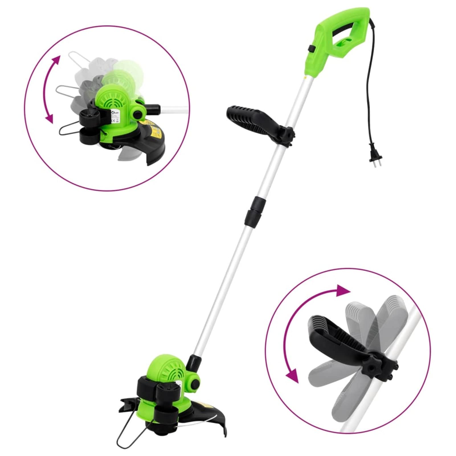 Tidyard Tosaerba Telescopico Elettrico 29 cm 550 W Trimmer Prato Tagliaerba