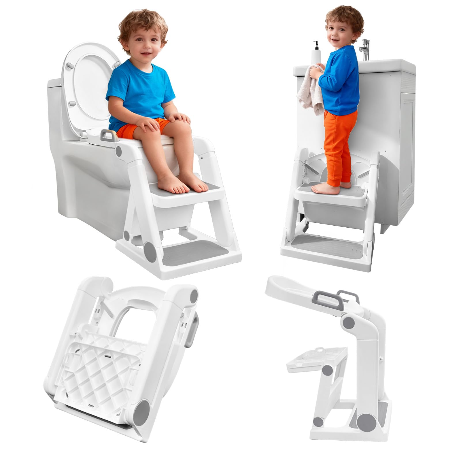 Primlect Potty Training Seat Easy Assembly Toddler Toilet Seat 2 in 1 Potty Training Toilet Splash Guard Anti-Slip