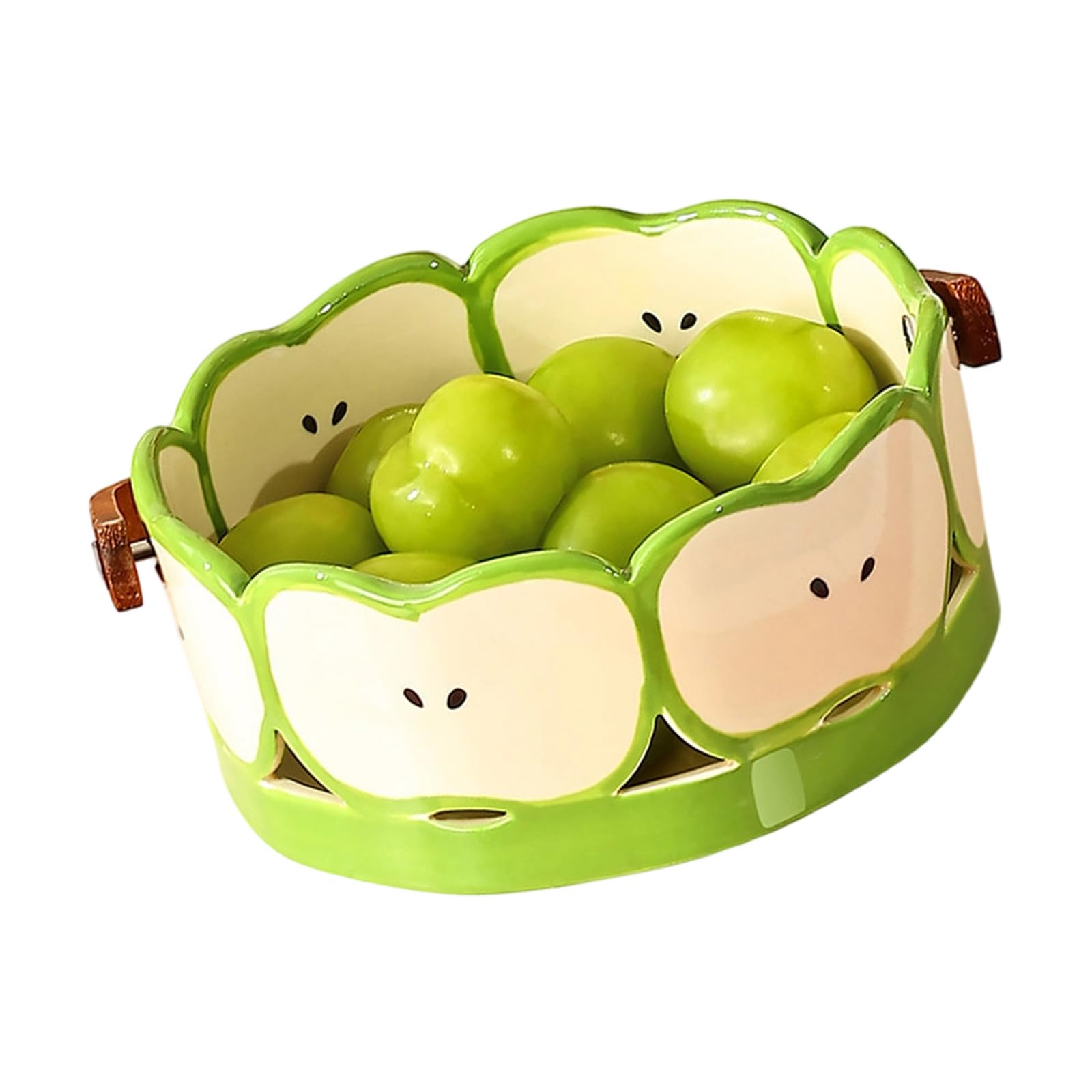 Msioytog Green Decorative Themed Serving Tray For Berries Candy Perfect As Housewarming Gift Kitchen Counter Decor