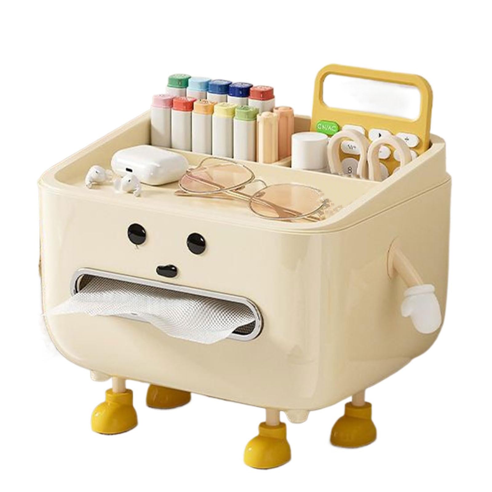 Effective Tissue Holder and Organizers Sturdy Tissue Holder with Storage Organizers for Small Essential Desktop Paper Towel