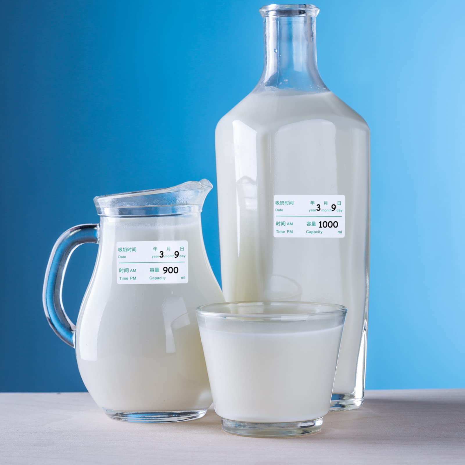 Kisangel 300stücke Selbstklebende Etiketten Für Milchlagerung Wasserdichte Datumsetiketten Für Flaschen Für Muttermilchaufbewahrung Und Organisation