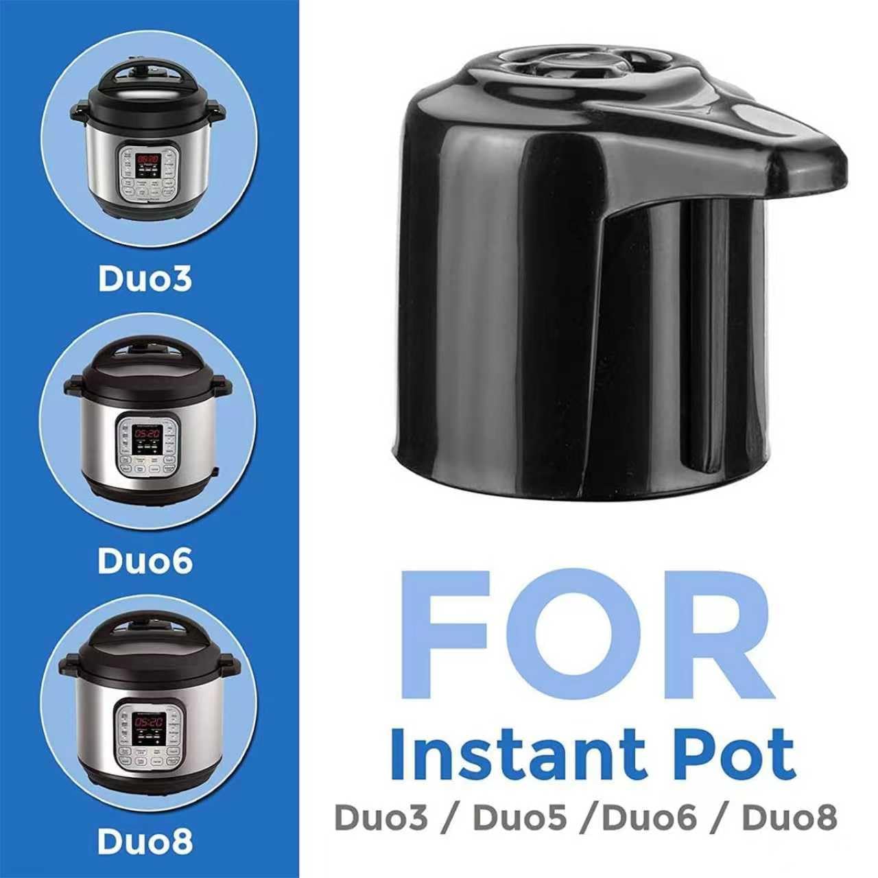 Valvola a vapore per maniglia di rilascio vapore per InstaPot Duo/Duo Plus 3, 5, 6 e 8 Quart, Mini 3 Qt, Duo50 5 Qt, Duo/Duo Plus 60 6 Qt e Duo/Duo Plus 80 8 Qt