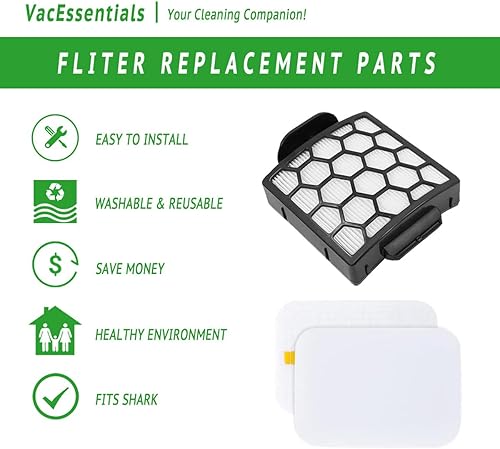 Miniatura 5 de CU50WM ZU62 - Piezas de repuesto de filtro para Shark Navigator Pet Plus NV150 NV150C NV151 NV251 NV255 ZU51, Navigator Zero-M Cepillo autolimpiante