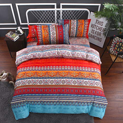 Erzrga ER121-BH1-E(T) Bohemian Duvet Cover Twin, Microfiber Bohemian Bedding Set thumb #4