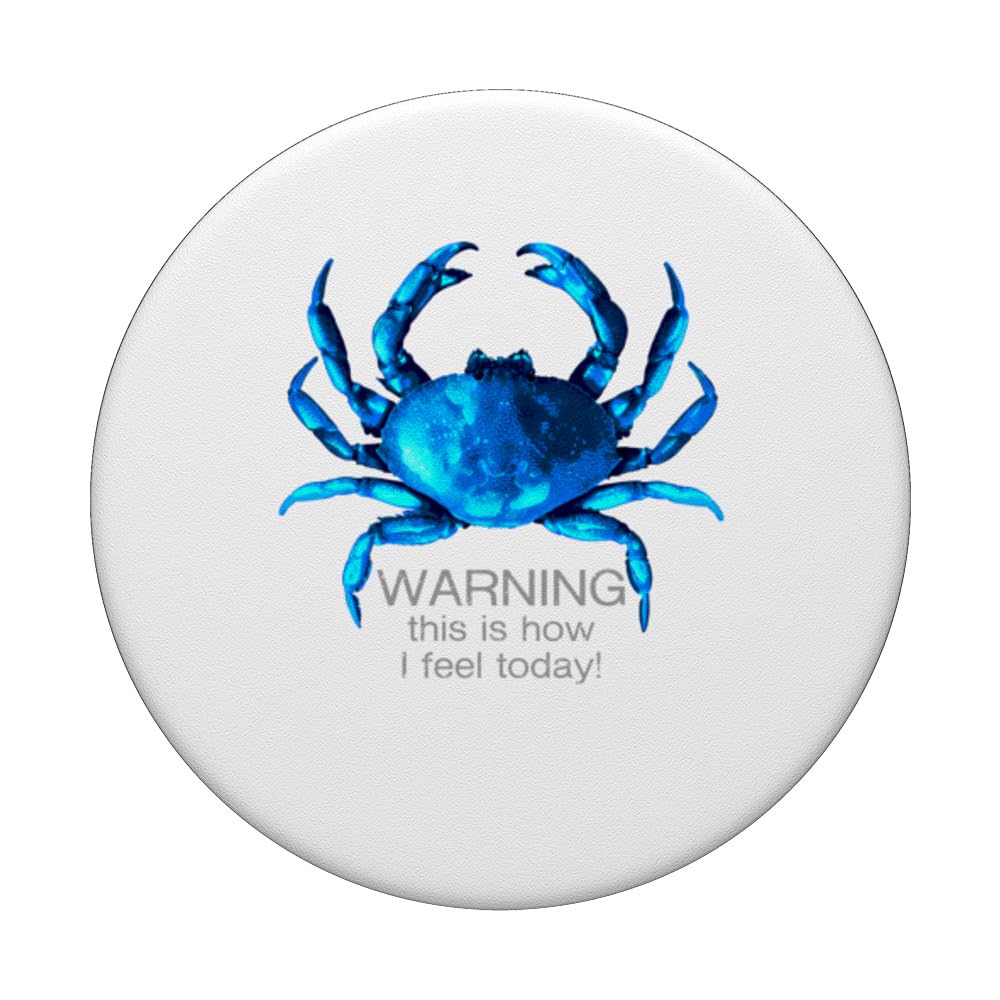 Funny Feeling Crabby Design PopSockets Swappable PopGrip, Black - Image 3