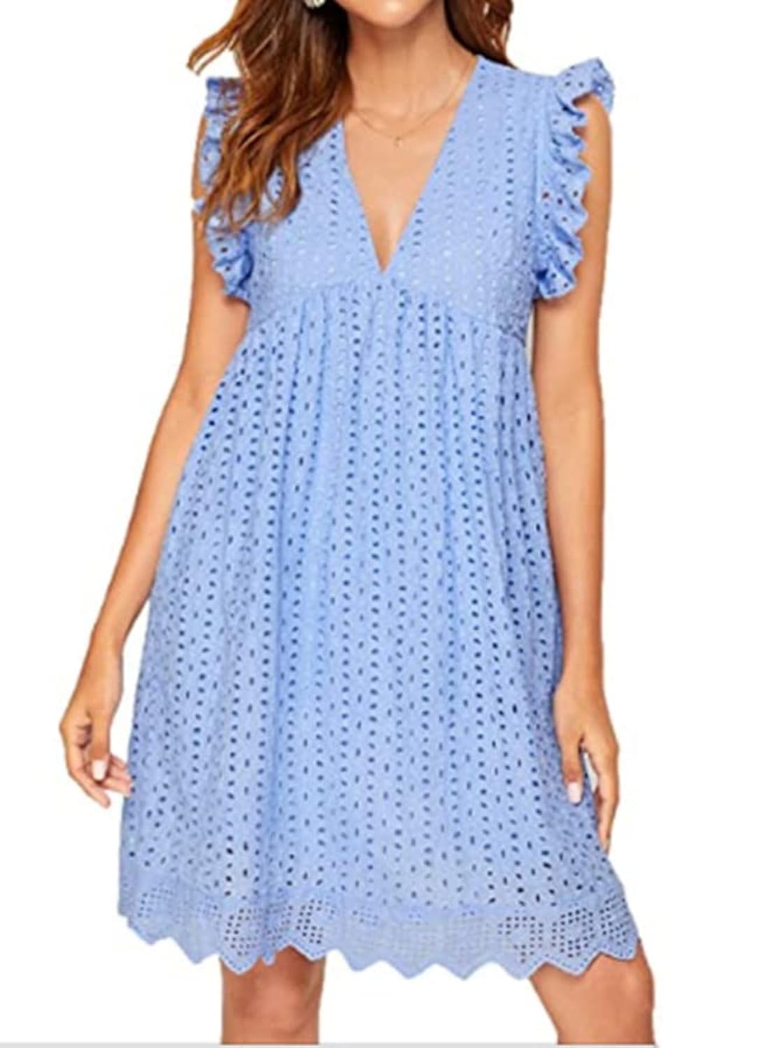 Women's Summer Casual V Neck Smocked Dresses Floral Sundress Ruffled Maxi Dresses for summer Boho Sleeveless Spaghetti Strap Smocked Tiered Long Beach Sun Dresses Multiple styles are available