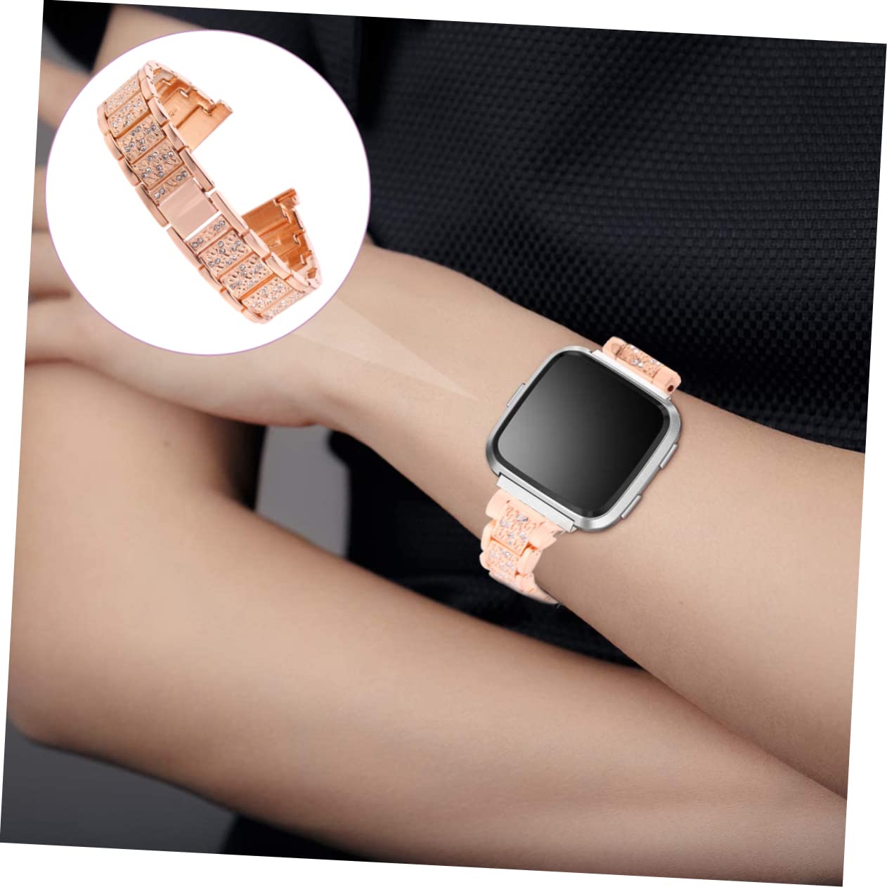 Gatuida 2 Pezzi Cinturino Braccialetto Di Strass Per Le Donne Cinturino Di Cristallo Bling Di Strass Stack Bracciali Per Le Donne Orologio Di Diamanti In Metallo