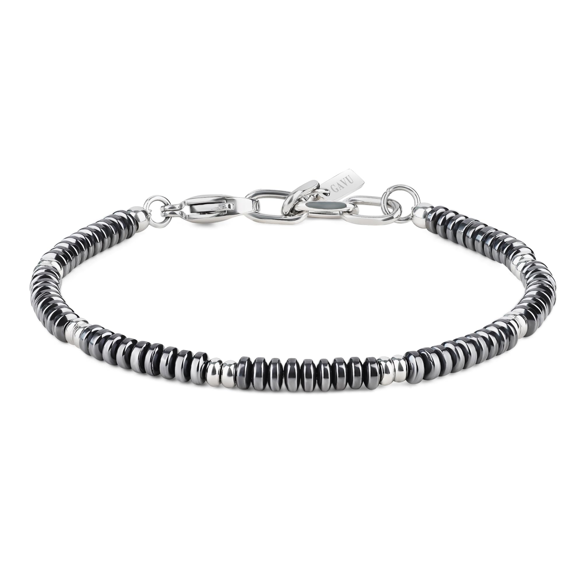 GAVU Pulsera para Hombre de Piedras Semipreciosas y Cristales Naturales