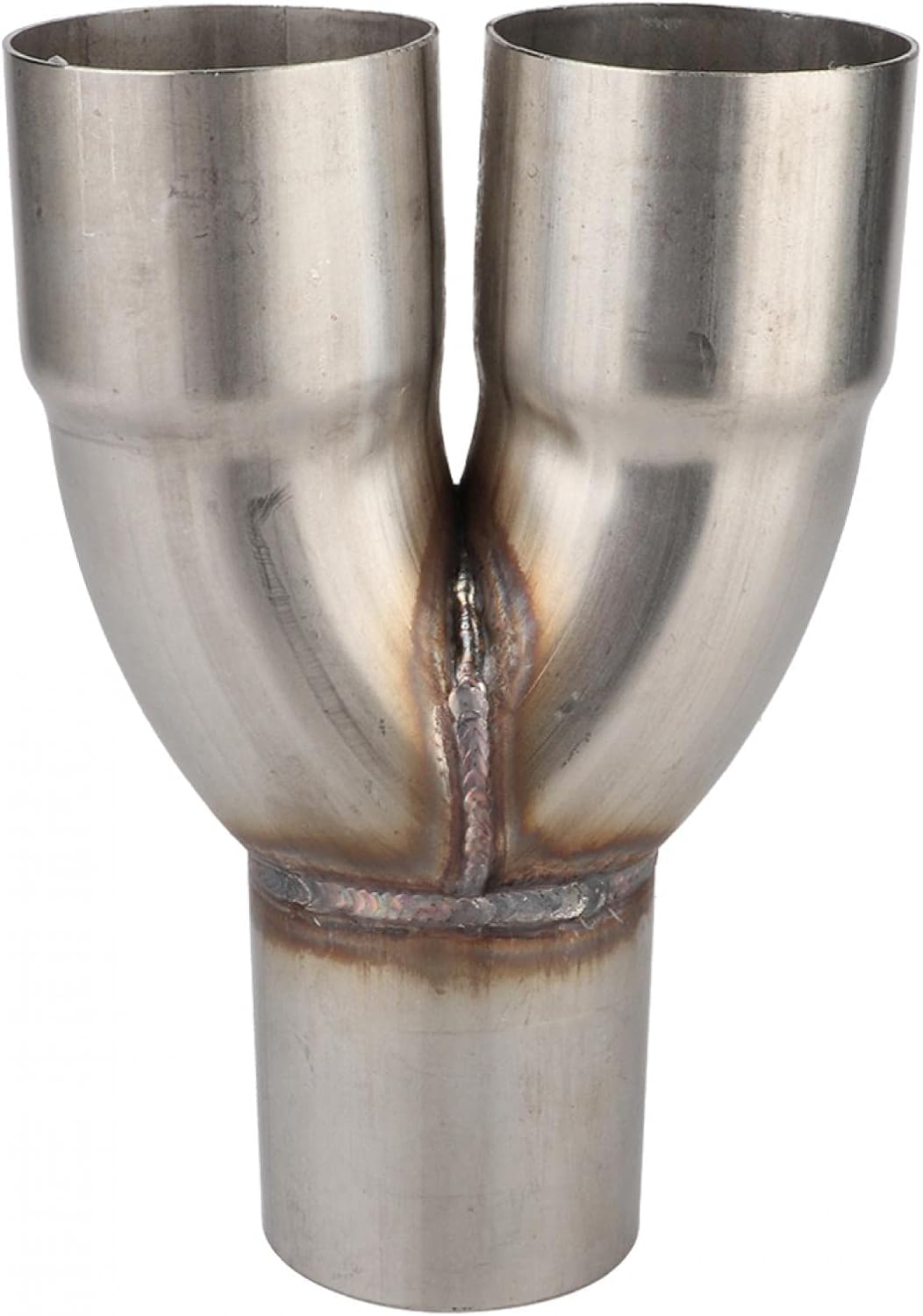 Exhaust Pipe, Yctze Universal Stainless Exhaust Y Pipe Adapter 2.5in OD