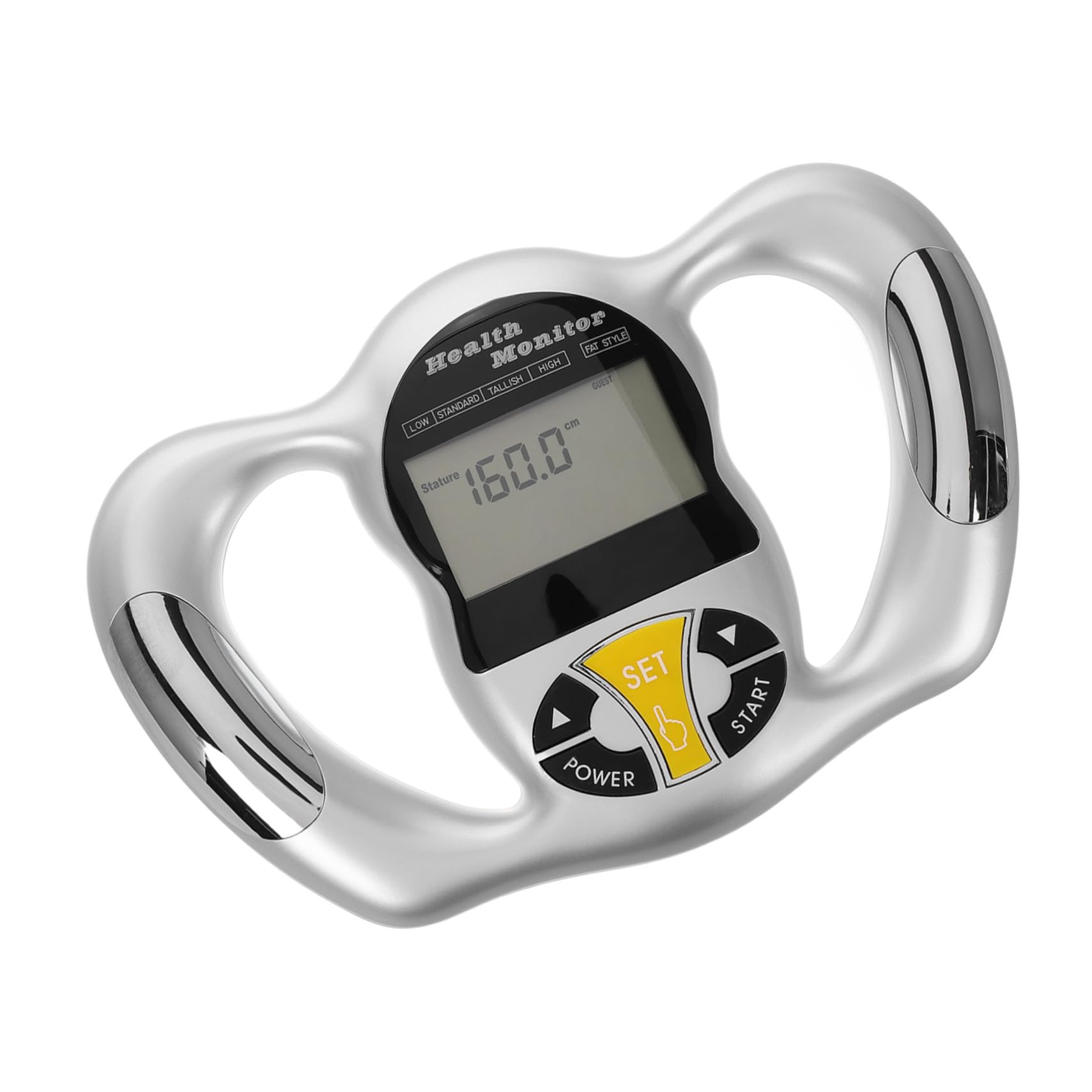 Medidor de Grasa Corporal Portátil Plata Abs para Análisis