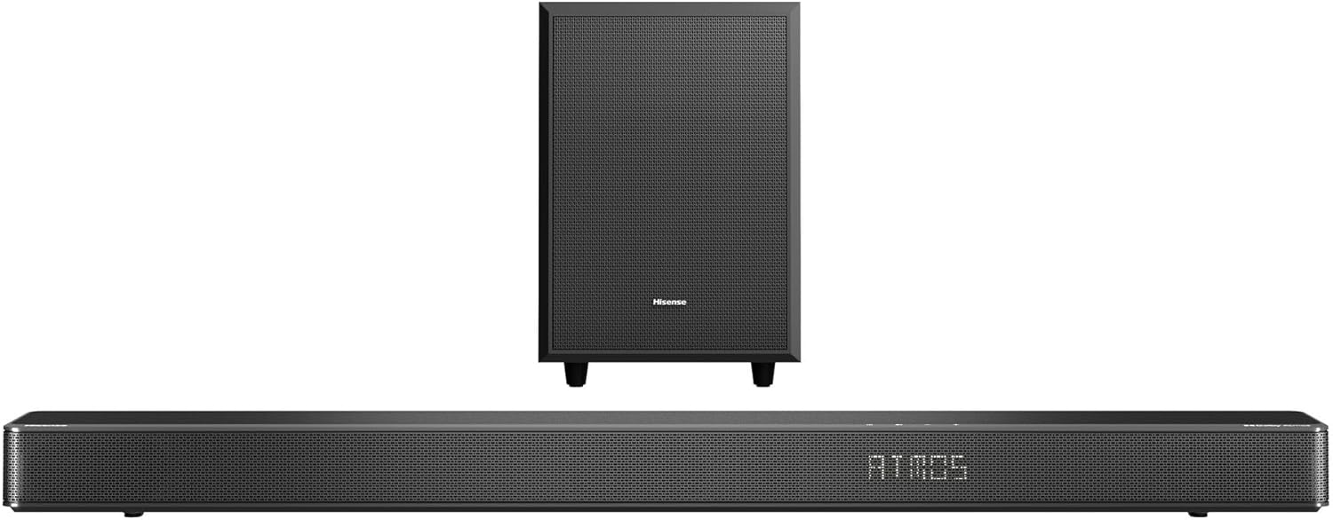 Hisense AX3120G Soundbar Speaker Black 3.1.2 Ch 360W with Subwoofer, Dolby Atmos & DTS:X (Renewed)