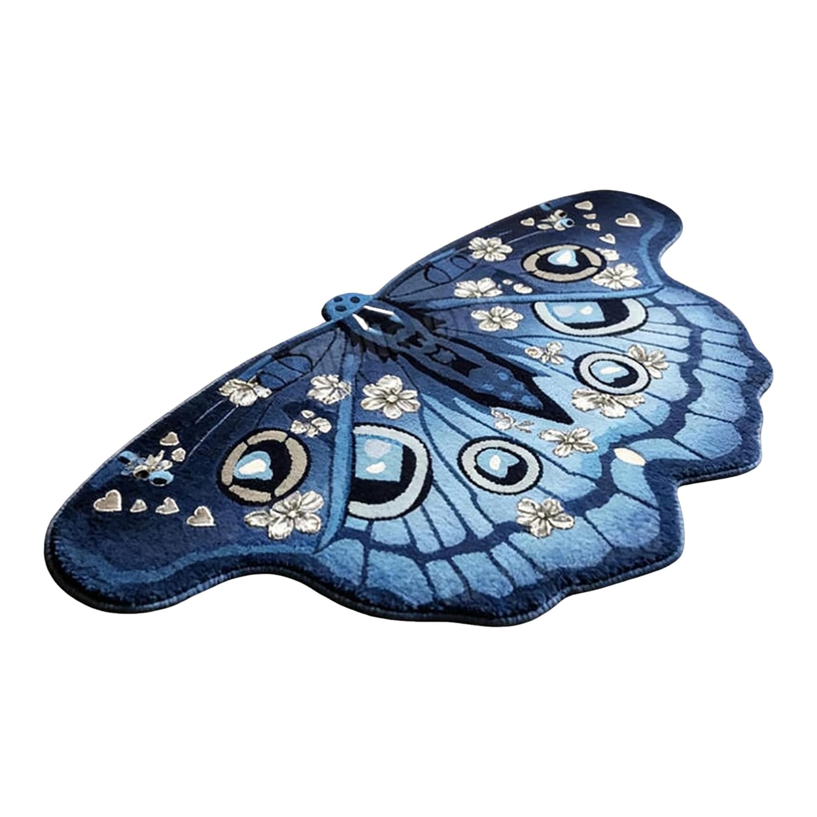 Kfwfuaee D Butterfly Area Rug For Bedroom 60X90cm Floor Pa Soft Accent Mat With Grip Backing For Living Room An Entryway Ecor Butterfly Area Rug Artistic Floor Mat Soft Accent Carpet Bedroom Ecor Entryway